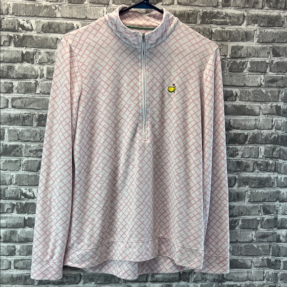Masters Pink Geometric Quarter-Zip Pullover - Picture 1 of 10